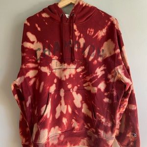 Custom Champion Bleach Dye Hoodie